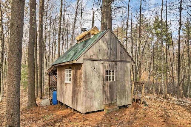 view of shed