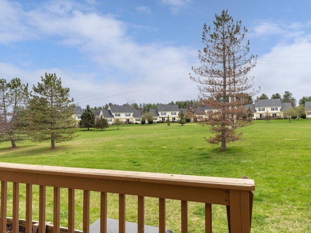 view of yard featuring a residential view