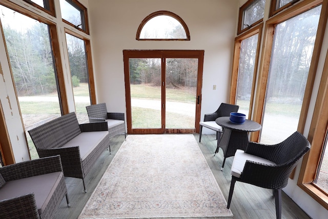 sunroom / solarium with a healthy amount of sunlight