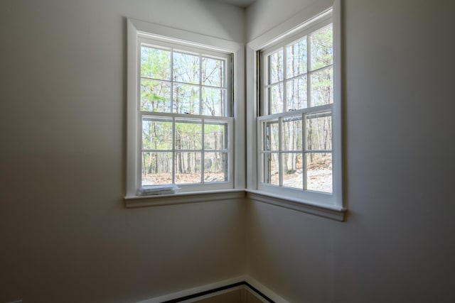 spare room with plenty of natural light