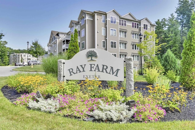 view of community sign