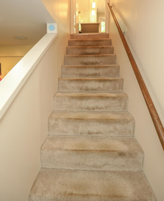 view of stairway