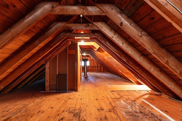 view of attic