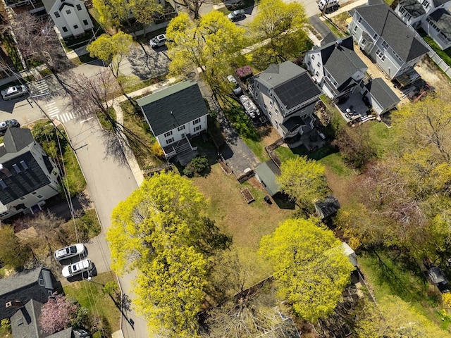 bird's eye view with a residential view