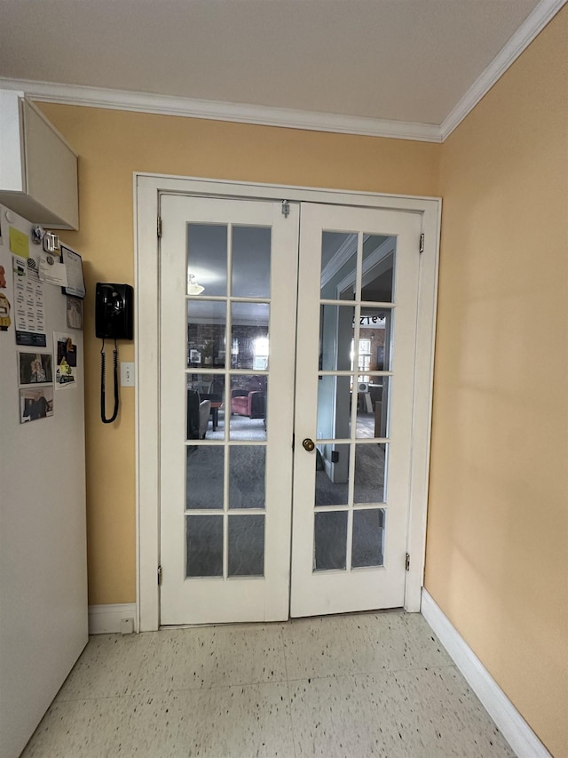 doorway to property with french doors