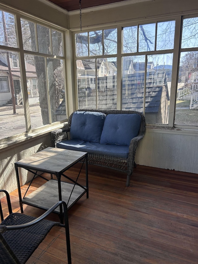view of sunroom