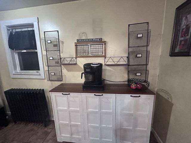 bar featuring radiator