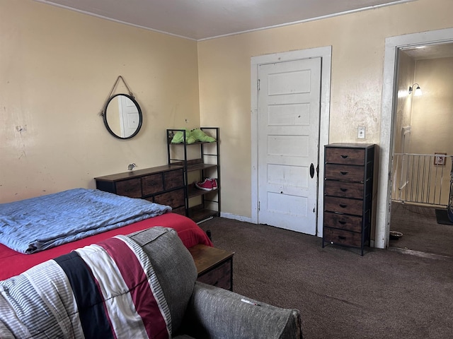 bedroom with carpet floors