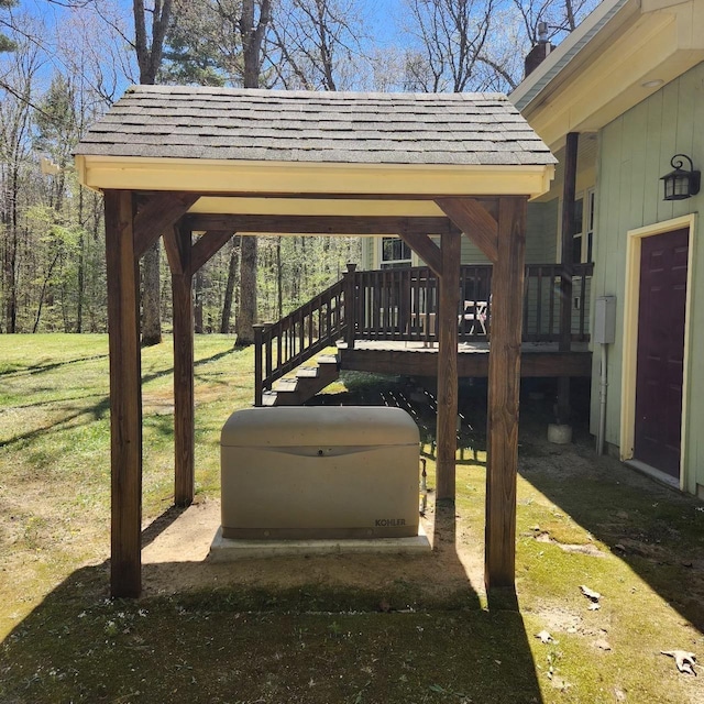 exterior space with a deck