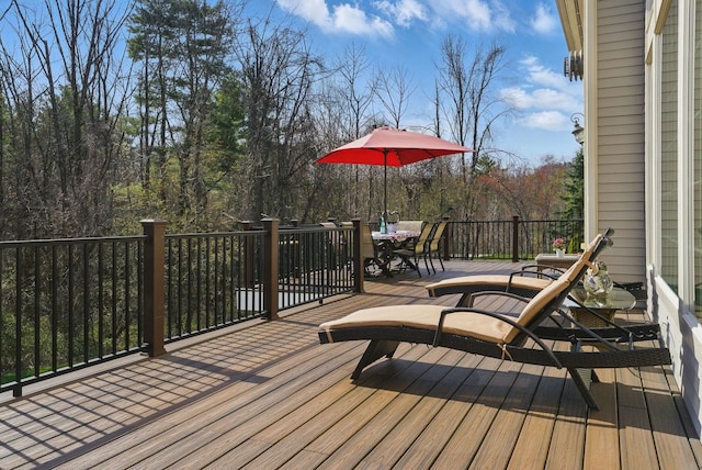 7 Champagne Ter, Bedford, NH 03110 - wooden deck featuring outdoor dining area
