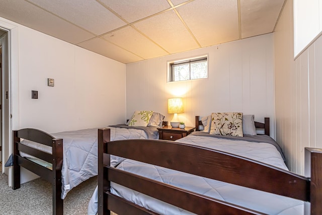 bedroom featuring carpet