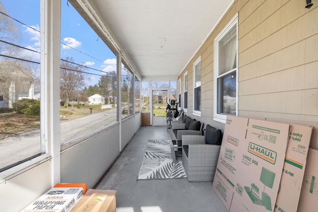view of sunroom