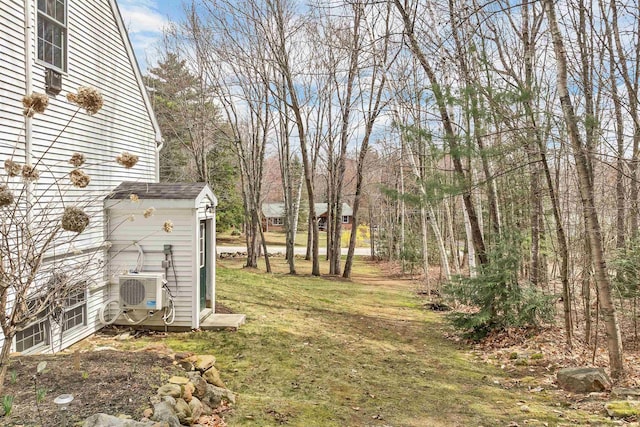view of yard featuring ac unit