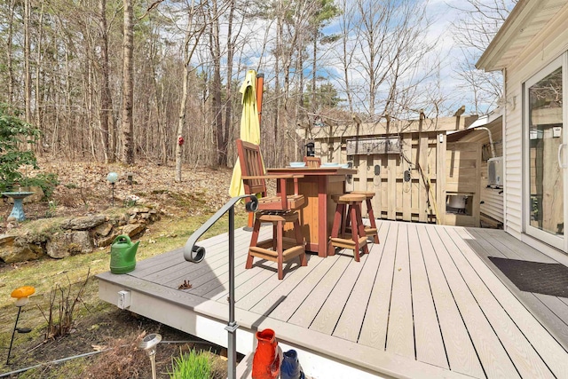 view of wooden terrace
