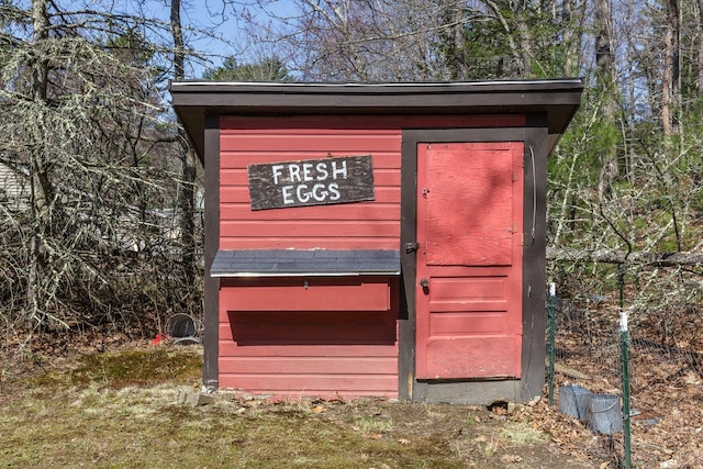 view of outbuilding with an outdoor structure