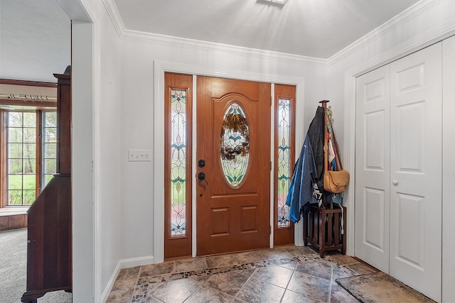 134 Emerson Ave, Hampstead, NH 03841 - entrance foyer with ornamental molding and baseboards