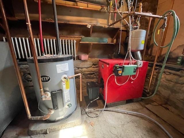 utilities with a heating unit and electric water heater