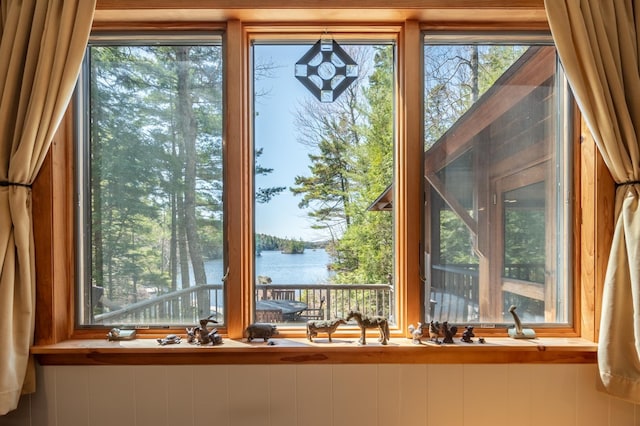 details with a water view