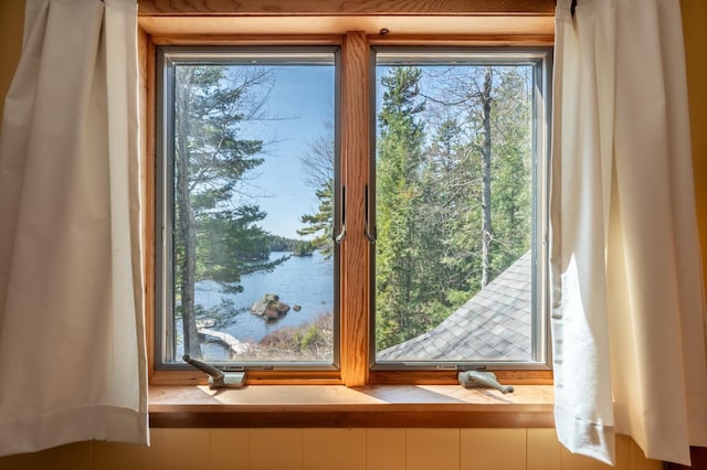 details featuring a water view