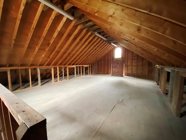 view of attic