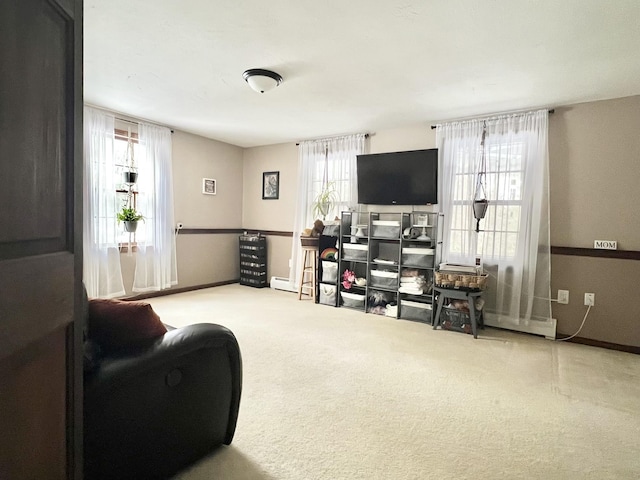 12 Nathaniel Dr, Amherst, NH 03031 - carpeted living area with baseboards