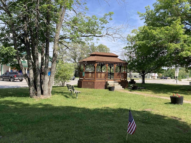 view of yard featuring a gazebo