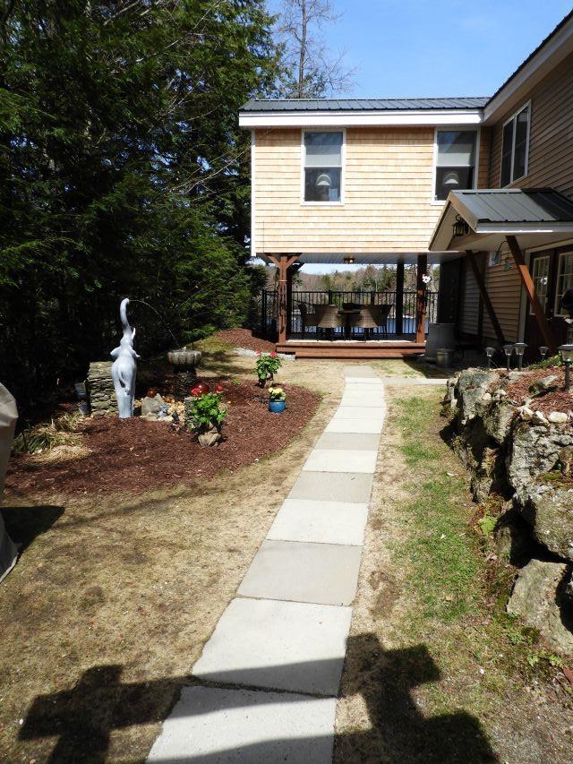view of yard with a deck