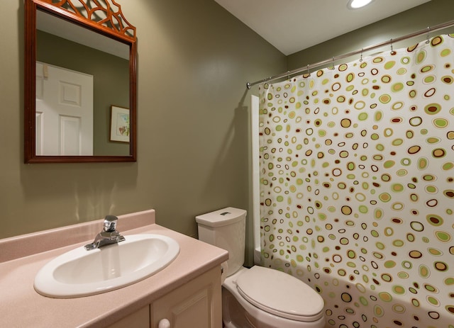 3 Augusta National # 145, Bedford, NH 03110 - full bath featuring a shower with curtain, vanity, and toilet