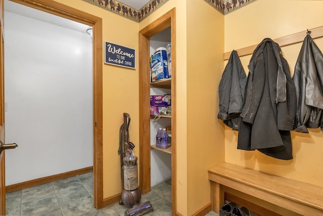 mudroom with baseboards