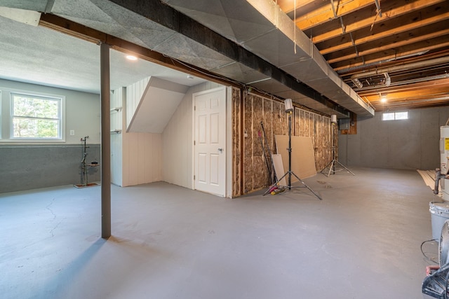 below grade area with plenty of natural light