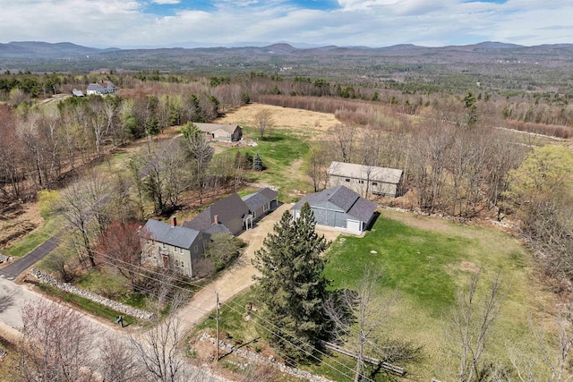 aerial view featuring a mountain view