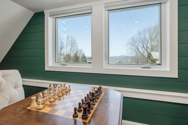 room details with wooden walls