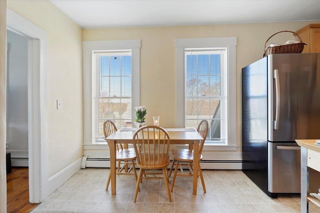 16 Manchester St Unit 2, Pittsfield, NH 03263 - dining room with baseboards and baseboard heating
