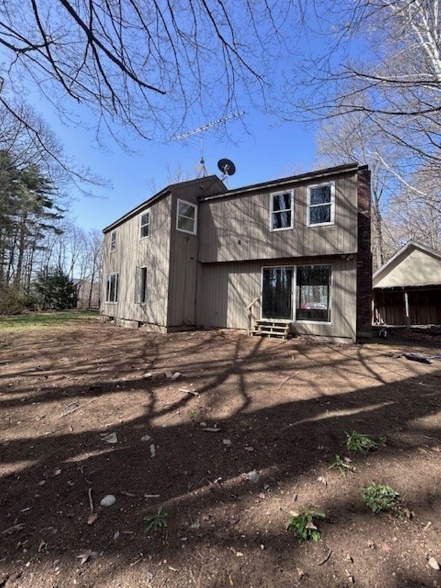 back of property with entry steps