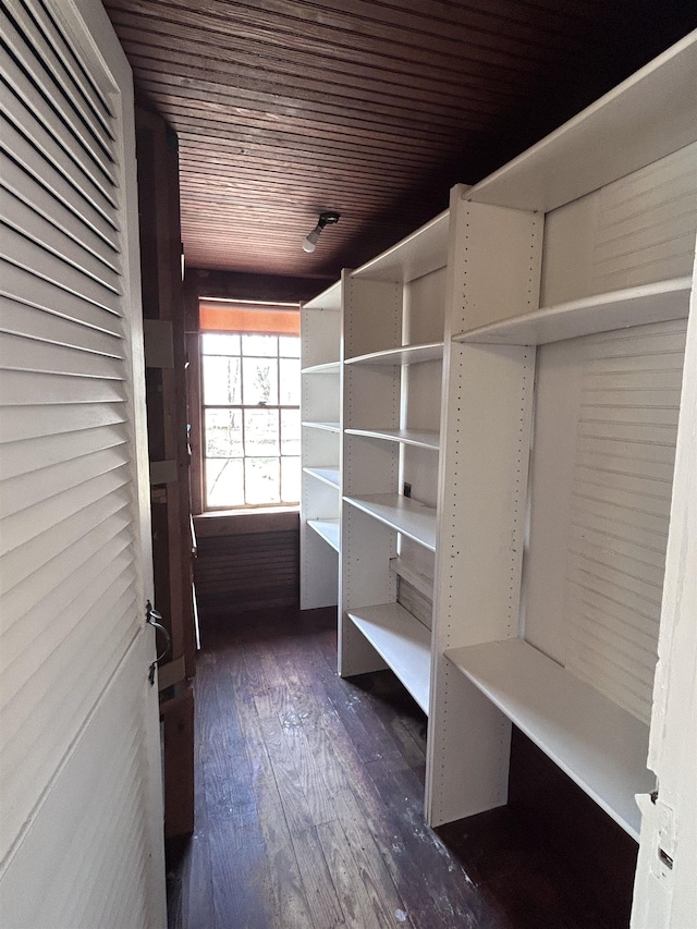 mudroom featuring dark wood-style floors