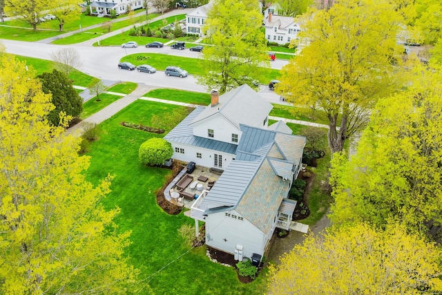 aerial view featuring a residential view