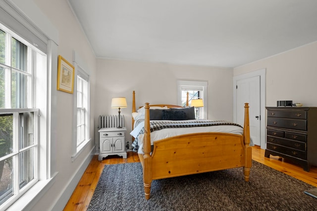 bedroom with hardwood / wood-style floors