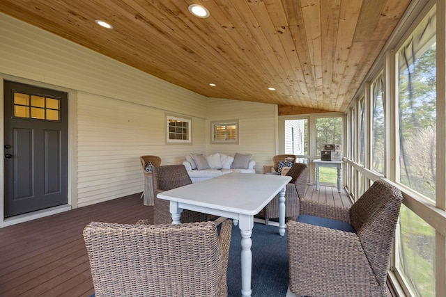 view of sunroom