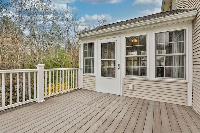 view of wooden deck