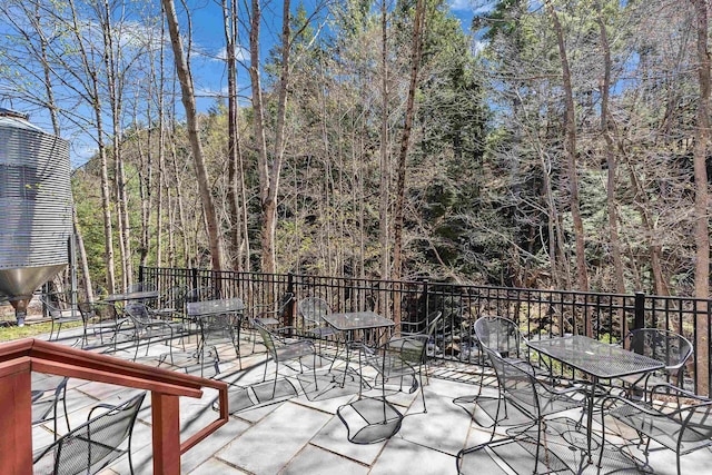 deck featuring outdoor dining area