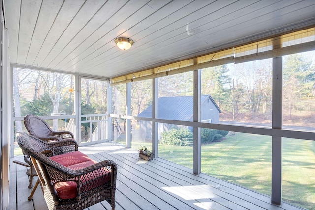 view of sunroom