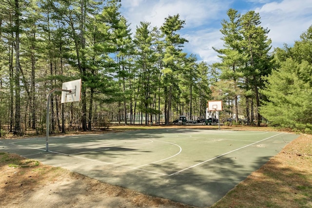 view of sport court featuring community basketball court