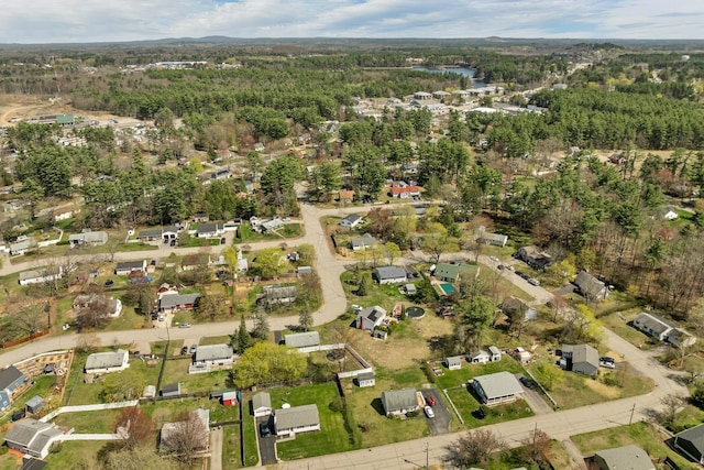 aerial view with a forest view