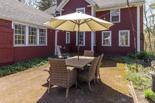 view of patio with outdoor dining space