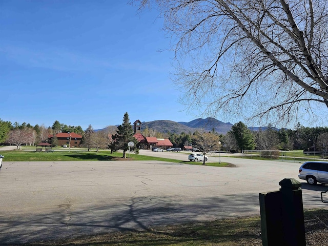 view of street with a mountain view