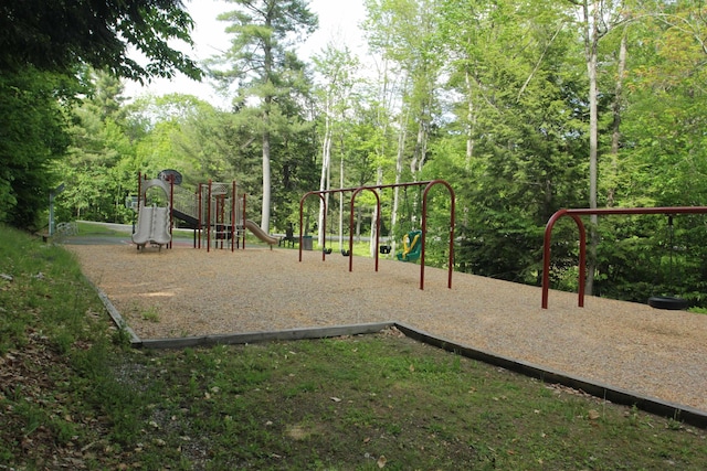view of community jungle gym