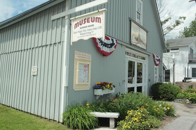view of property exterior featuring board and batten siding