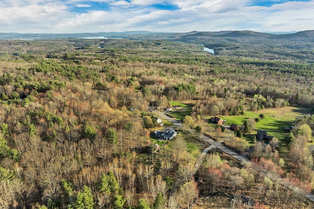 104 Pease Rd, Meredith, NH 03253 - bird's eye view featuring a mountain view and a wooded view
