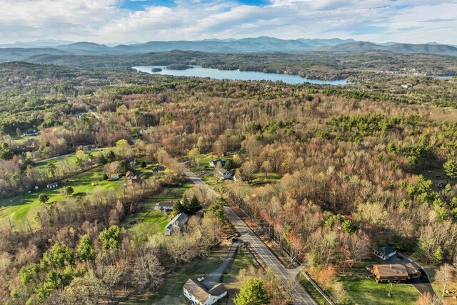104 Pease Rd, Meredith, NH 03253 - birds eye view of property with a view of trees and a water and mountain view
