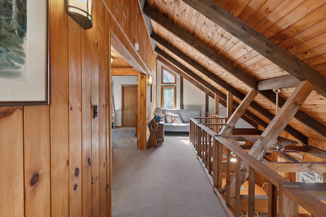 attic featuring an upstairs landing